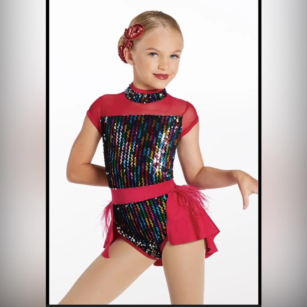 Weissman Vibrant Sequin Kids Dance Costume - Picture 2 of 5